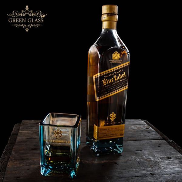 El Whisky Johnnie Walker Blue Label Green Glass