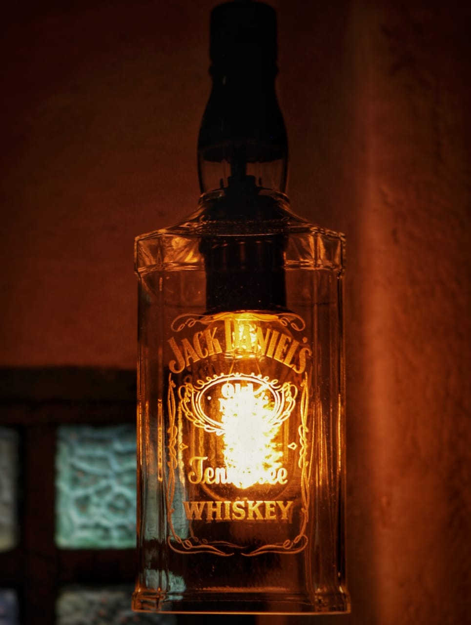 Jack Daniels bottle lamp