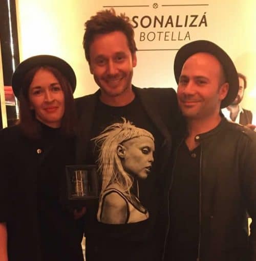 Eli Moreno con Lanchi y Benjamín Vicuña Chivas House Buenos Aires Argentina