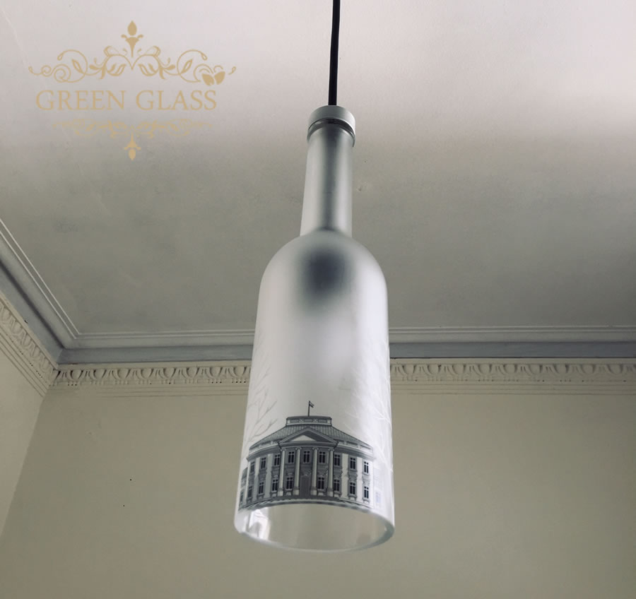 Belvedere glazen fles lamp