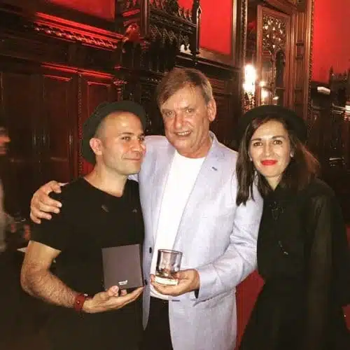 Miguel Reigosa, Eli Moreno y Lanchi en Whisky Live