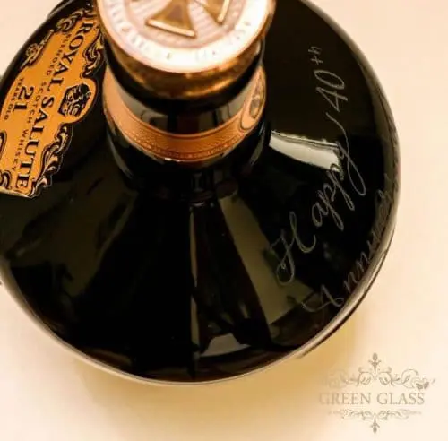 Personalización botellas de vidrio whisky
