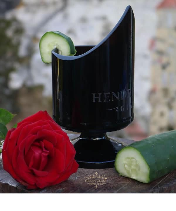GIN Hendricks Glass Bottle Cup