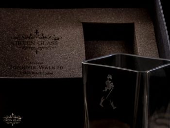 Vaso Green Glass Johnnie Walker double Black para regalo