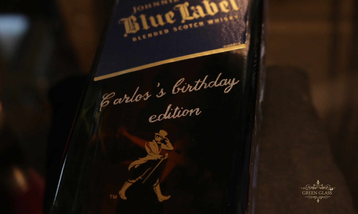 Whisky personnalisé bleu Johnnie Walker