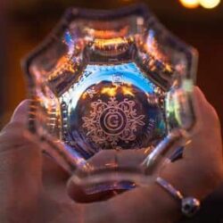 Vaso de whisky estrellado Green Glass