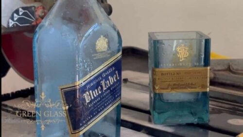 Cortar botella de vidrio cuadrada por Lanchi de Green Glass Argentina