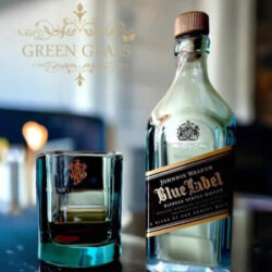 Historia del vaso johnnie Walker Blue Extreme por Lanchi artista en vidrio de Green Glass.